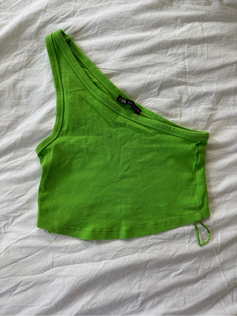 ZARA one shoulder crop top